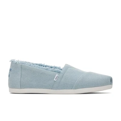Abbildung von TOMS Damen Alpargata Flacher Slipper, Pastellblau gewaschener Denim, 36.5 EU