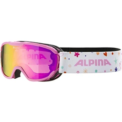 Abbildung von ALPINA PHEOS JR. Verspiegelte, Kontrastverstärkende &amp; Polarisierte Skibrille Mit 100% UV Schutz Für Kinder, rose, One Size