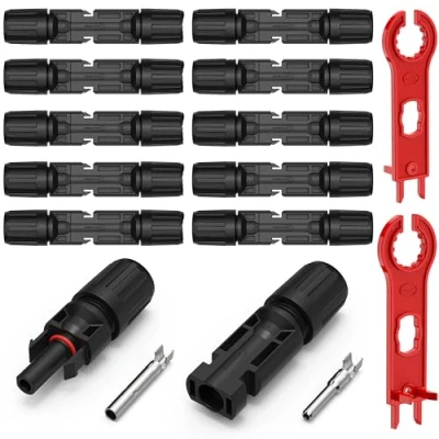 Abbildung von RedStar24 Solarstecker 10 Paar Steckverbinder Männlich &amp; Weiblich Solarpanel Stecker IP67 Wasserdicht, PV Kompatibel mit 4mm2 6mm2 Solarkabel, Photovoltaik für Solaranlage