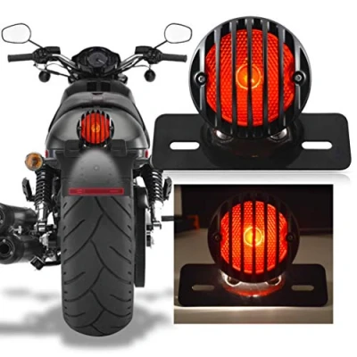 Abbildung von Katur Motorrad Rücklicht für Harley Bobber Chopper Custom April IA Mana, Schwarz, 1 Stück