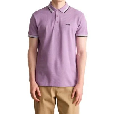 Abbildung von BOSS Paddy Poloshirt, Herren, Größe: 3XL, Light pastel purple