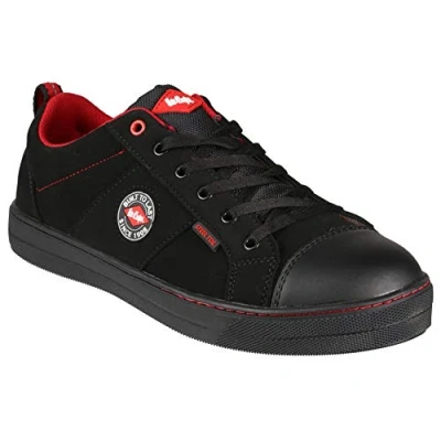 Abbildung von Lee Cooper ‎LCSHOE054 Workwear SB/SRA Retro Baseballstiefel, Unisex Sicherheitsstiefel mit modernem Design, Arbeitssicherheitsschuh, Schwarz, 39 EU