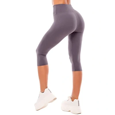 Abbildung von SINOPHANT Leggings Damen 3/4 High Waist Elastische Blickdicht Große Größen Leggins (#1er Pack Grau, S M)