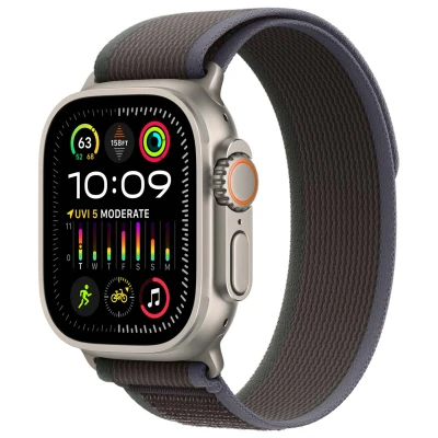 Abbildung von Apple Watch Armband Original Stoff Bunt Geeignet für Series 1 9 / SE Ultra (2)