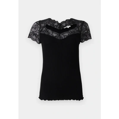 Abbildung von Rosemunde Beatha CAP Sleeve Regular Tshirt basic, Damen, Größe: Small, Black