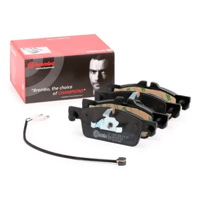 Abbildung von BREMBO P 61 112 Bremsbelagsatz inkl. Verschleißwarnkontakt mit Kolbenclip ohne Zubehör PEUGEOT: 508 I SW, Saloon, SW Box Body / Estate