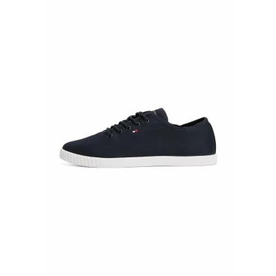 Abbildung von Tommy Hilfiger Sneaker Sportlicher Schnürer, Damen, Größe: 37, Space blue Baumwolle