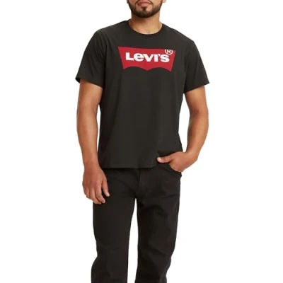 Abbildung von Levi&#039;s Herren Graphic Set In Neck T Shirt, Batwing Logo, H215 Hm Black, S