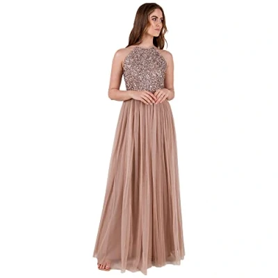 Abbildung von Maya Deluxe Damen Rl004 Mm Bridesmaid Dress, Taupe Blush, 36 EU