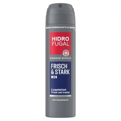 Abbildung von Hidrofugal MEN FRISCH &amp; STARK Spray, Deospray mit starkem Antitranspirant Schutz, Deo für Männer erfrischendem Duft ohne Ethylalkohol (150 ml)
