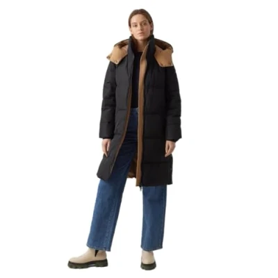 Abbildung von VERO MODA Damen VMDIANE Coat BOOS Mantel, Black/Detail:Tigers Eye, L