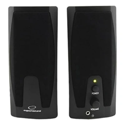 Abbildung von Esperanza GIOCOSO Multimedia Stereo PC Lautsprecher Computer Boxen mit AUX Eingang und Lautstärkenregulierung