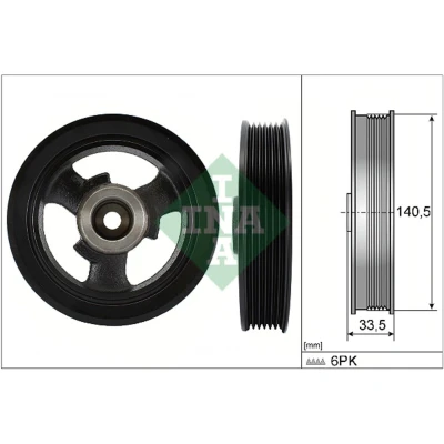 Abbildung von INA 544 0149 10 Kurbelwellenriemenscheibe 140,50 MINI: Hatchback