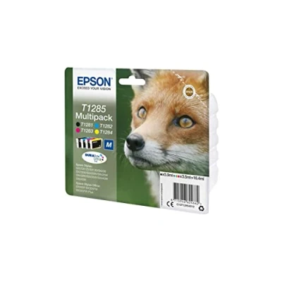 Abbildung von Epson Original Durabrite Ultra, Multipack T1285 Tintenpatrone. Sortierte Farben (Schwarz, Gelb, Magenta, Cyan)