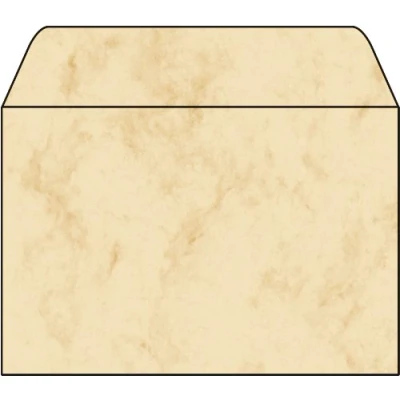 Abbildung von SIGEL DU011 Briefumschläge, Marmor beige, C6, 25 Stück, gummiert
