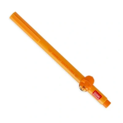 Abbildung von LEGAMI Gelstift Lovely Friends, dekoratives Tier, abnehmbar und neu kombinierbar, verhindert Rollen, orangefarbene Tinte, feine 0,5 mm Spitze, Thema Tiger
