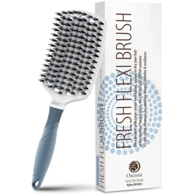 Abbildung von Haarbürste ohne ziepen Entwirrbürste lange haare Nylon und Wildschweinborsten bürste Detangler Haarbursten Entwirrer Paddle Brush Dickes Haar
