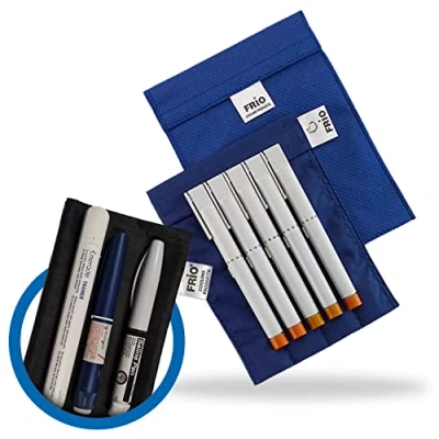 Abbildung von FRIO GROßE Diabetiker Insulin Kühltasche 19 x 14 cm Für bis zu 4 Pens mit Nylon Innentasche Kühlt kaltem Wasser Wiederverwendbar