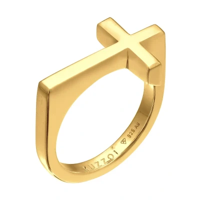 Abbildung von Kuzzoi Cross Statement Ring goldcoloured, Herren, Größe: 60, Gold coloured