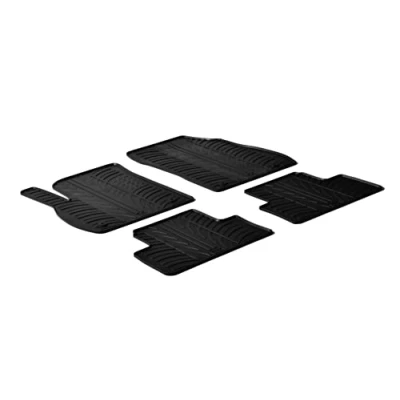 Abbildung von Gledring 0088 Fußmattensatz Gummi vorne und hinten 4 schwarz 750mm 550mm