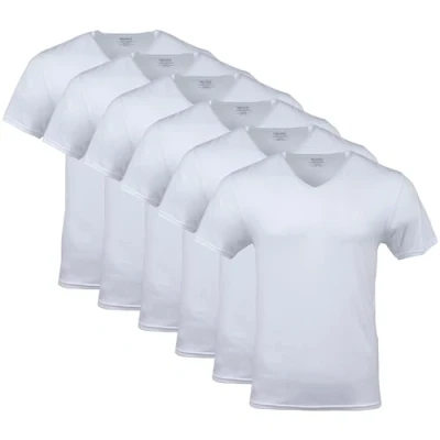 Abbildung von Gildan Herren V Ausschnitt T Shirts Multipack Style G1103 Unterhemd, Weiß (6er Pack), XL
