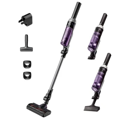 Abbildung von Rowenta RH1128 X Nano kabelloser Akku Staubsauger Lithium Ionen Batterietyp Ultraleicht 2 in 1 Stabstaubsauger &amp; Handstaubsauger bis zu 40 Min. Laufzeit inkl. Zubehör Grau/Lila