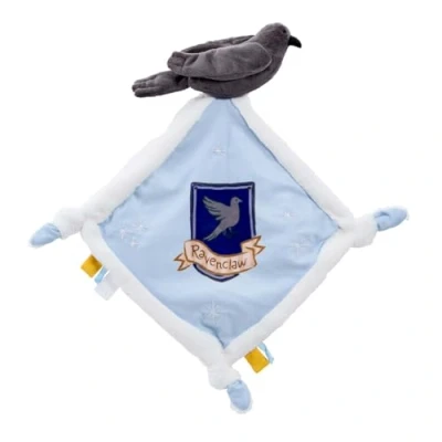 Abbildung von Rainbow Designs Harry Potter Ravenclaw Schmusetuch für Neugeborene Weiche Plüsch mit Rabe und Wappen Baby Kuscheldecke geknoteten Ecken &amp; taktilen Tags