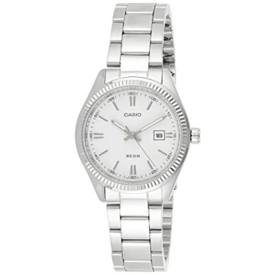 Abbildung von Casio DamenArmbanduhr Analog Quarz Edelstahl LTP 1302PD 7A1VEF