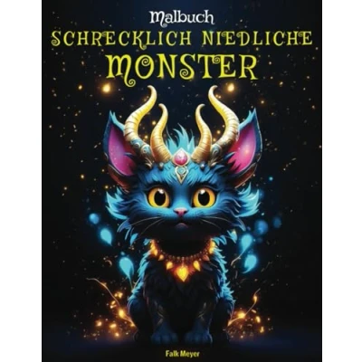 Abbildung von Schrecklich niedliche Monster Malbuch: Gruselige und süße Fantasiewesen für Jugendliche Erwachsene. Ein Malbuch Entspannung &amp; Stressabbau
