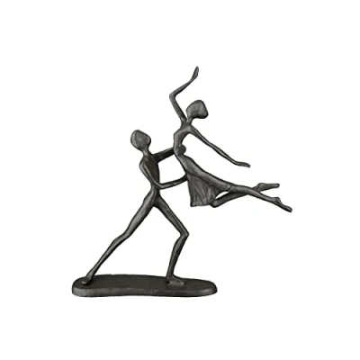 Abbildung von Gilde Eisen Design Skulptur Figur Statue Tanzpaar Paar Dekoobjekt Tanz mit Hebefigur Tanzen Höhe 17,5 cm