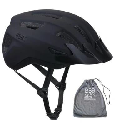 Abbildung von BBB Fahrradhelm für Erwachsene, Mountainbike und Rennrad, abnehmbares Visier Insektennetz, Condor 2.0, Reisetasche, BHE 173T, Mattschwarz, L (58 62cm)