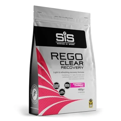 Abbildung von Science in Sport Rego Clear Isolate Pulver 460g, Himbeere und Preiselbeere Regenerations Drink mit Kohlenhydraten, Proteinen Vitaminen, Unterstützt effektives Training
