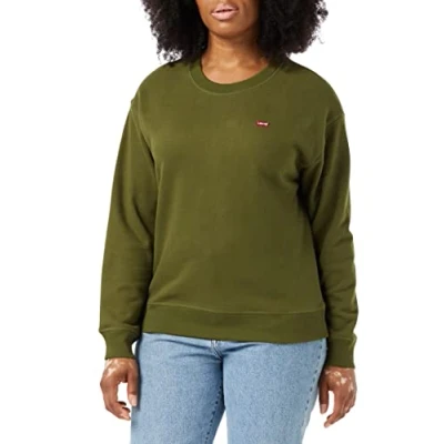 Abbildung von Levi&#039;s Damen Standard Crew Sweatshirt,Dark Olive,XS