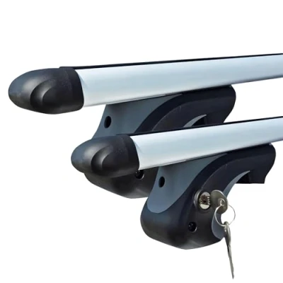 Abbildung von Dachgepäckträger Auto Dachträger Universal VDP R 005 offene Reling für abschließbar Aluminium Grundträger Dachreling bis 90kg 135 cm Länge