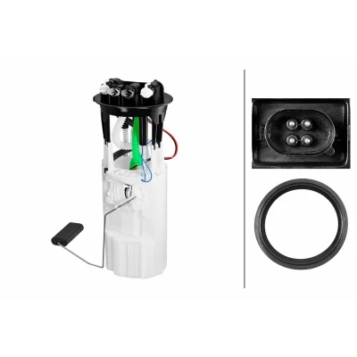 Abbildung von HELLA 8TF 358 306 761 Kraftstoff Fördereinheit mit Dichtung, Tankgeber elektrisch Diesel LAND ROVER: Defender Pickup