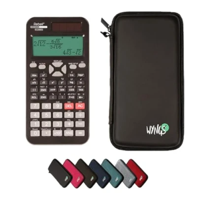 Abbildung von Rebell SC2060S Taschenrechner inklusive Schutztasche von WYNGS in Schwarz Basic Set