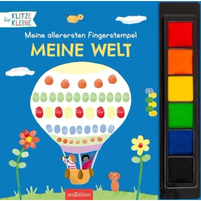 Abbildung von Meine allerersten Fingerstempel Welt: mit 6 Stempelfarben und bunten Vorlagen Kreatives Malbuch Stempelkissen ab 3 Jahren