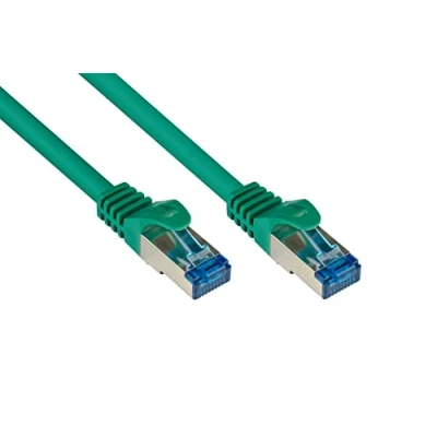 Abbildung von Patchkabel, Cat. 6A, S/FTP, PiMF, halogenfrei, 500MHz, grün, 1m, Good Connections®