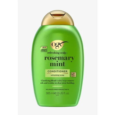 Abbildung von OGX refreshing scalp+ Rosemary Mint Conditioner (385 ml), klärende Haarspülung, die hilft, Öle und Rückstände sichtbar zu entfernen, für alle Haartypen, insbesondere fettiges Haar Kopfhaut