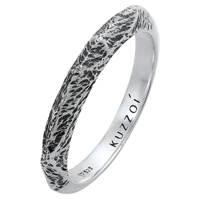 Abbildung von Kuzzoi USED LOOK Ring, Herren, Größe: 62, Grau