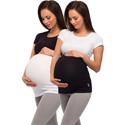 Abbildung von Be Mammy Damen Bauchband 04 2er Pack (Schwarz + Weiß, XXL)