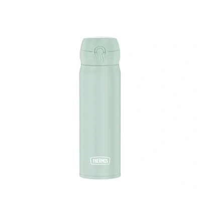 Abbildung von THERMOS ULTRALIGHT BOTTLE 0,50l, soft mint mat, Thermosflasche aus Edelstahl, 10 heiß / 20 h kalt, absolut dicht für Wasser, Tee, stille Getränke