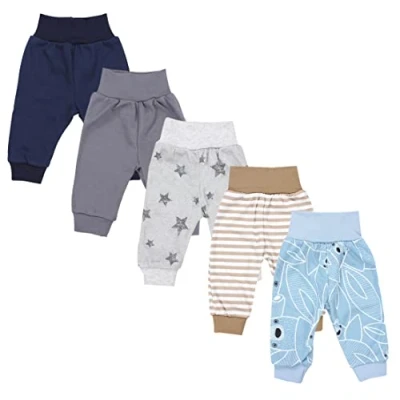 Abbildung von TupTam Unisex Baby Pumphose 5er Pack aus Oeko Tex zertifizierten Materialien Langhose Unisex, Farbe: Junge 7, Größe: 92