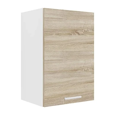 Abbildung von VCM Küchenschrank Breite 40 cm Holztür Hängeschrank Küche Küchenmöbel Esilo Weiß/Sonoma Eiche