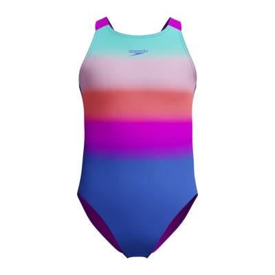 Abbildung von Speedo Girls Printed Pulseback Badeanzug Pink/royal blue für Kinder, Größe: 176,