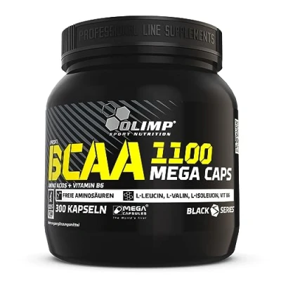 Abbildung von OLIMP SPORT NUTRITION BCAA 1100 Mega Caps. Aminosäuren Kapseln (300Stk). Hochdosiertes Nahrungsergänzungsmittel