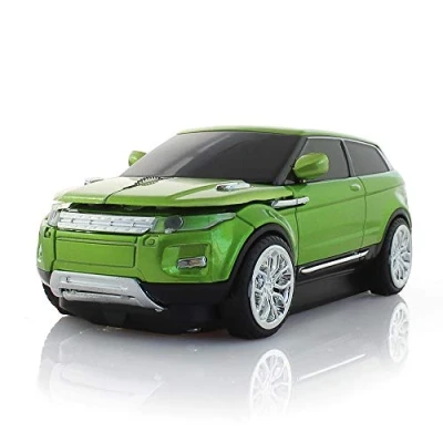 Abbildung von ECOiNVA Funkmaus Wireless Kabellose Sportwagen Auto Maus, 1600DPI Desktop Laptop Computer Maus (Grün)