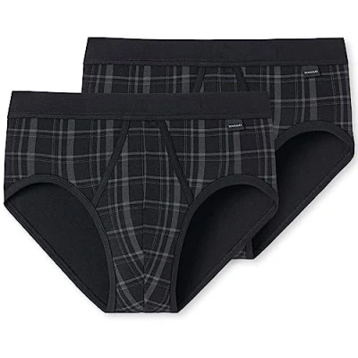 Abbildung von Schiesser Herren 2 Pack Sportslip Mit Eingriff Classic Slip, Schwarz_172691, M EU