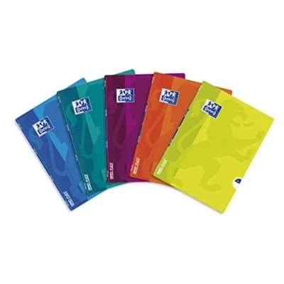 Abbildung von Oxford OPENFLEX Schulheft A5, 60 Blätter, liniert, 5 Stück Packung Farbenmix, 400026713