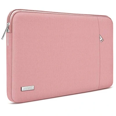 Abbildung von TECOOL Laptop Tasche Hülle für 13 MacBook Air M2 M1 2022 2018,13 Pro 2016,12,3 Zoll Surface 9 8 7 6 5 4 X,XPS 13,HP Envy Notebooktasche Schutzhülle Sleeve, Rosa